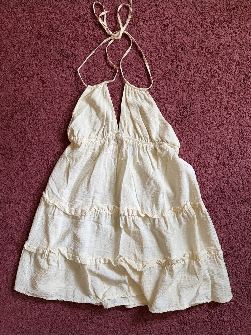 wild fable Cream Elastic Waist Skirt